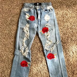 Nasty gal - After Party Rose Above It Jeans